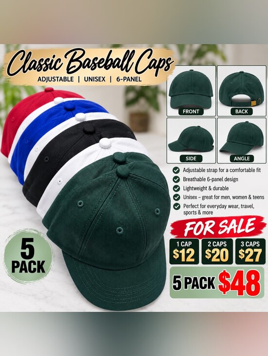 HTT Headtotoe Other - Baseball caps - solid-color adjustable